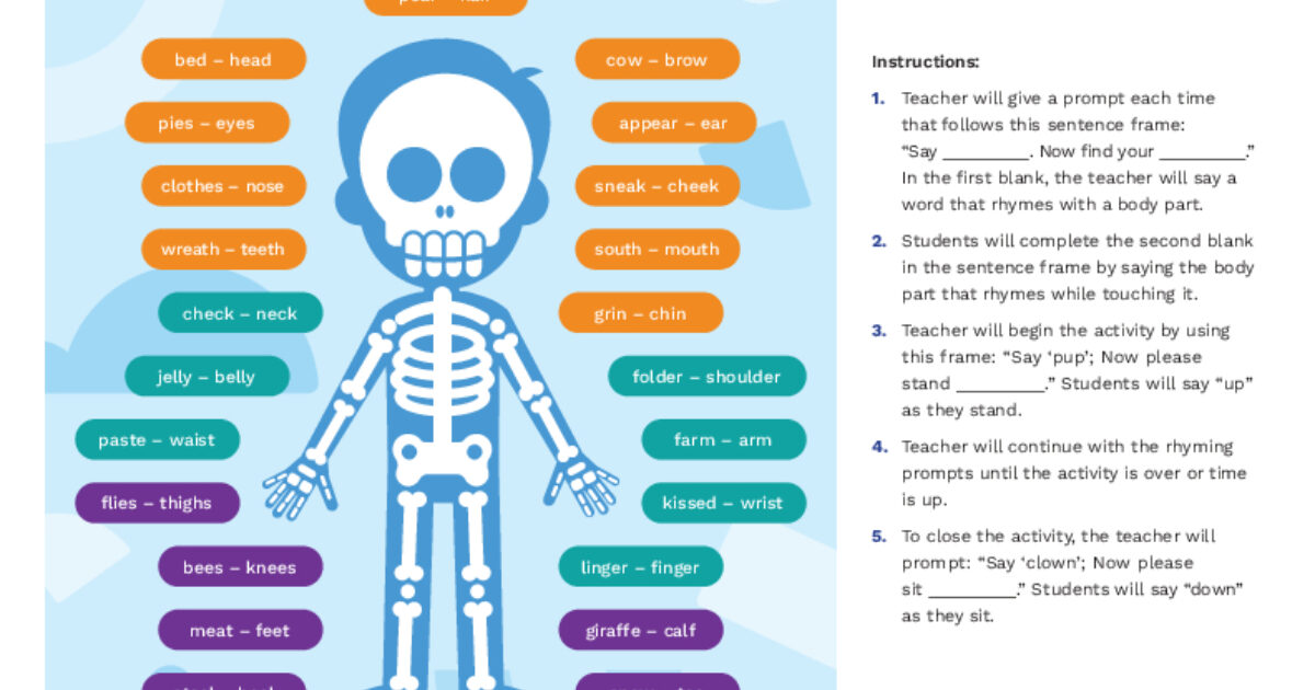 Sample Rhyming Lesson Plans Reading Universe